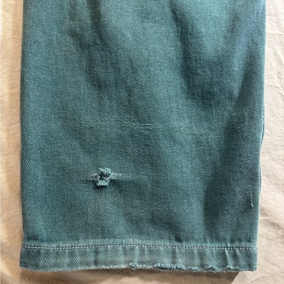 Empyre Green Denim Double Knee Distressed Jeans - Picture 10 of 16
